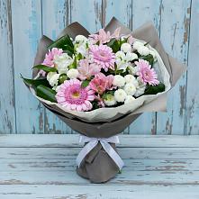 Букет цветов из:  Герберы, Альстромерии и Хризантемы в Арье