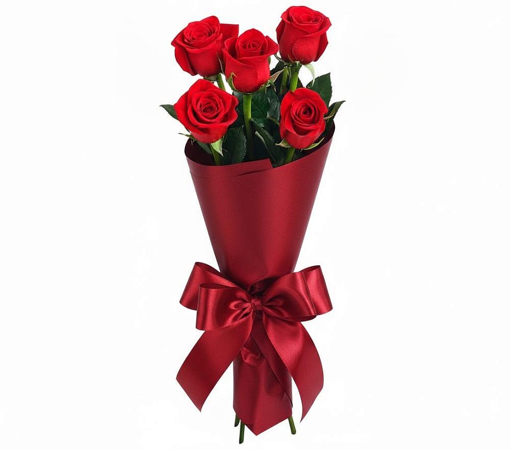 Букет 5 Красных роз Эдлесс Лав в Арье