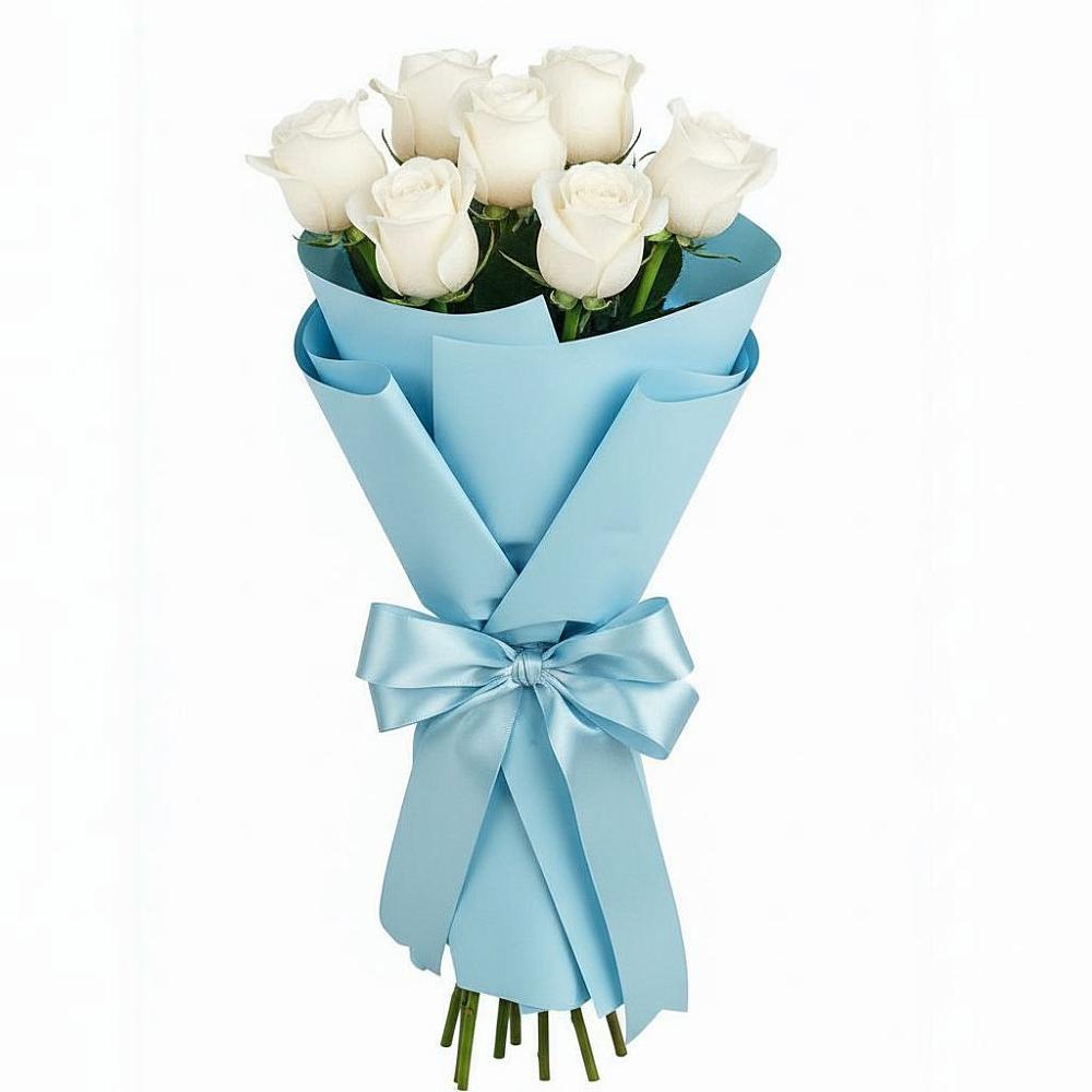 Букет 7 белых роз Проуд в Арье