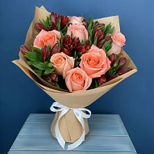 Букет цветов из:  Розы и Альстромерии в Арье