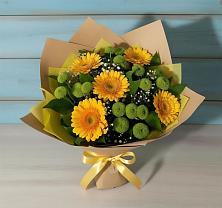 Букет цветов из:  Герберы и Хризантемы в Арье