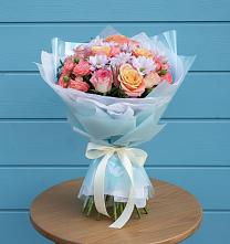 Букет цветов из:  Хризантемы и Розы в Арье